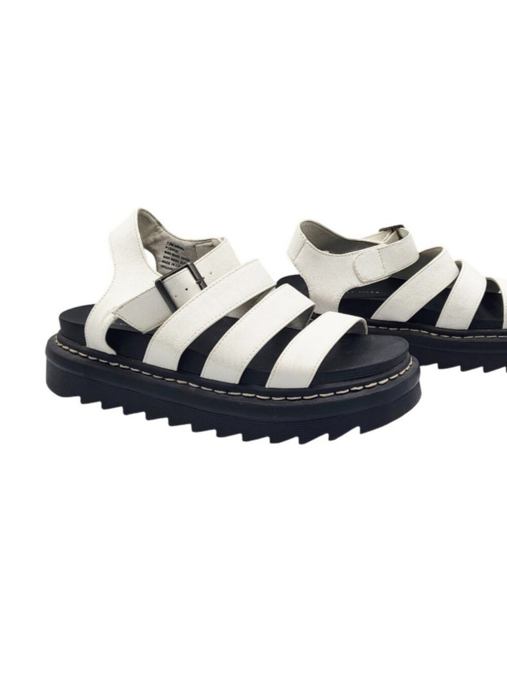 Sincerely Jules Daring Women’s Size 7.5 White Strappy Platform Open Toe Sandals
